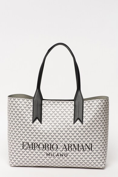 Emporio Armani Geanta shopper de piele ecologica, cu accesoriu logo detasabil Femei