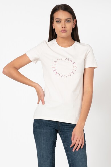 GUESS BY MARCIANO Tricou cu imprimeu logo si aplicatii de strasuri GUESS BY MARCIANO x Jennifer Lopez Femei