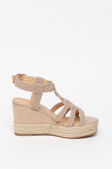 Bullboxer Sandale tip espadrile wedge, cu aspect impletit Femei