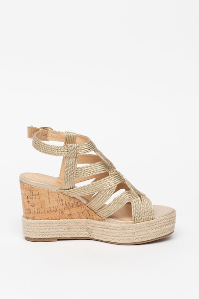 Bullboxer Sandale tip espadrile wedge, cu insertie de pluta Femei