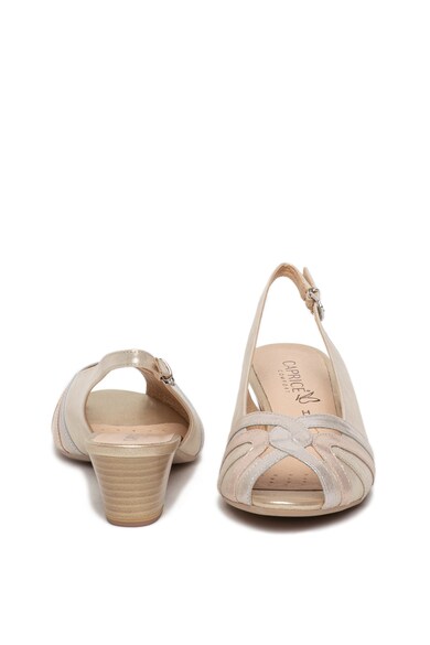 Caprice Sandale slingback de piele cu aspect stralucitor Femei