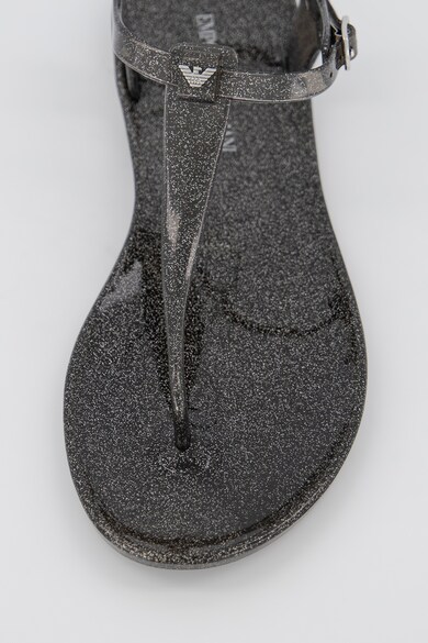 Emporio Armani Sandale cu bareta separatoare si aspect stralucitor Femei