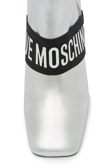 Love Moschino Botine de piele cu aspect metalizat Femei