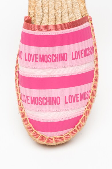 Love Moschino Saboti tip espadrile cu garnituri cu model logo Femei