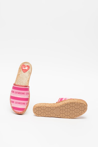 Love Moschino Saboti tip espadrile cu garnituri cu model logo Femei