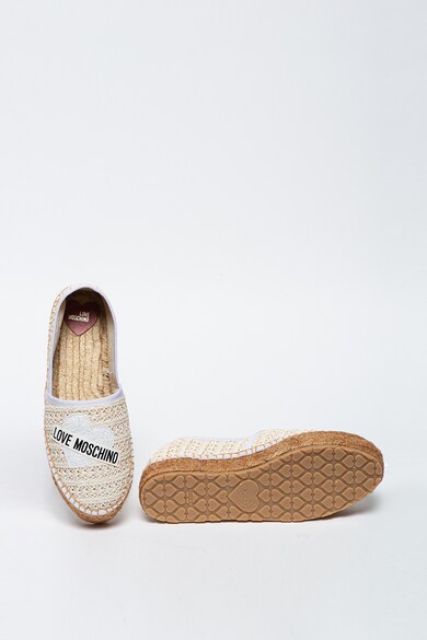 Love Moschino Espadrile cu aspect tesut Femei