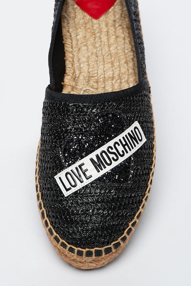 Love Moschino Espadrile flatform cu aspect tesut Femei