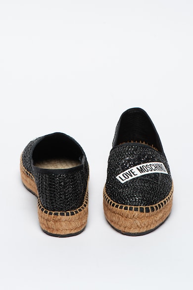 Love Moschino Espadrile flatform cu aspect tesut Femei