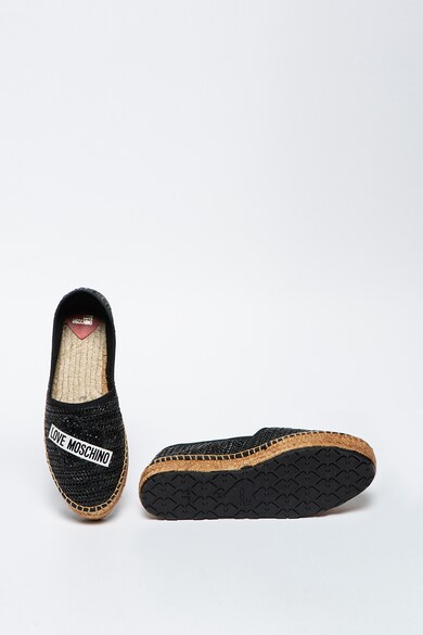 Love Moschino Espadrile flatform cu aspect tesut Femei