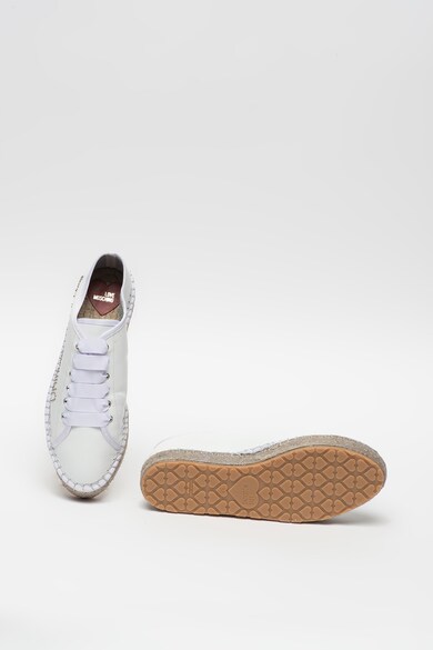 Love Moschino Pantofi sport tip espadrile de piele cu model logo Femei