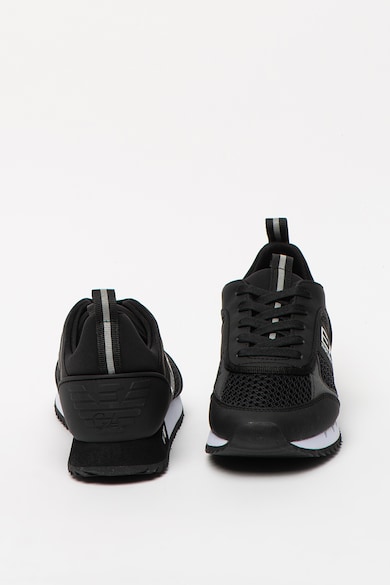 EA7 Hálós anyagú uniszex sneaker műbőr betétekkel női