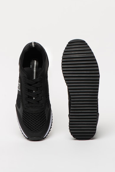 EA7 Hálós anyagú uniszex sneaker műbőr betétekkel női