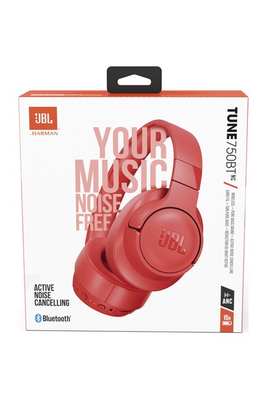 JBL Casti  TUNE 750, Active Noise Cancelling, Pure Bass, Hands-Free & Voice Control, Multi-Point Connection, Bluetooth Streaming, 15H Playback Femei