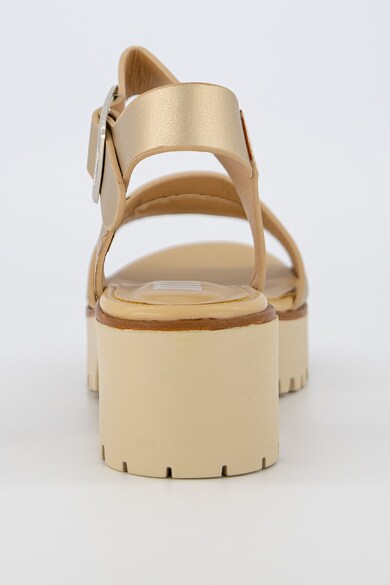 MTNG Sandale de piele ecologica cu aspect metalizat Femei