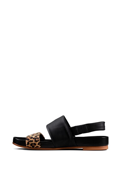 Clarks Sandale de piele cu bareta si imprimeu leopard Pure Femei