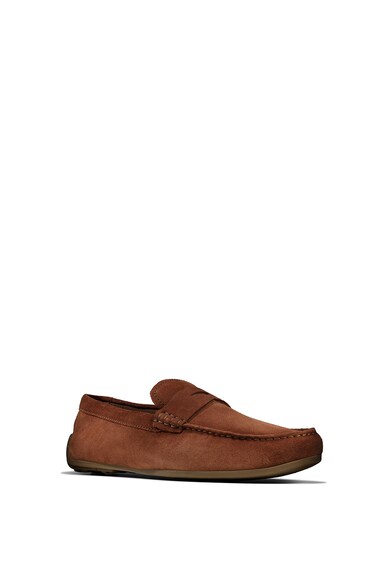 Clarks Pantofi penny loafer de piele intoarsa Reazor Barbati