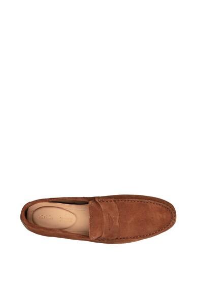 Clarks Pantofi penny loafer de piele intoarsa Reazor Barbati