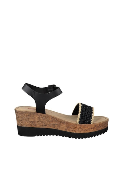 s.Oliver Sandale wedge cu insertii de piele Femei