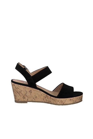 s.Oliver Sandale wedge de piele intoarsa ecologica Femei