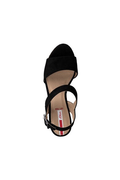 s.Oliver Sandale wedge de piele intoarsa ecologica Femei