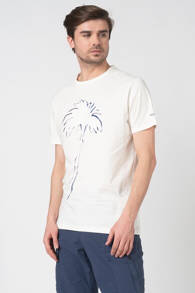 Pepe Jeans London Tricou lejer cu imprimeu cu palmier Nigel Barbati