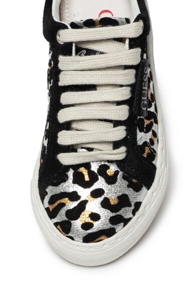 GUESS Pantofi sport cu animal print si garnituri de piele intoarsa Fete