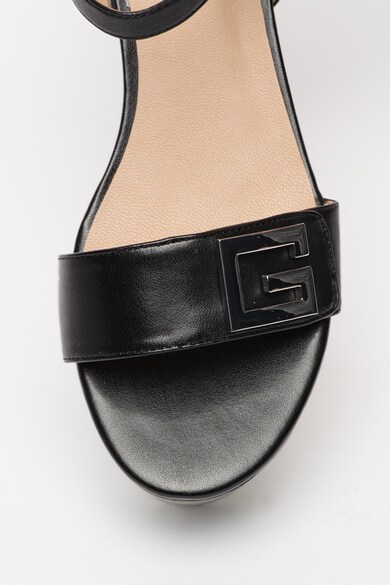 GUESS Sandale wedge de piele cu bareta pe glezna Femei