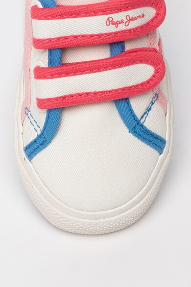 Pepe Jeans London Pantofi sport cu velcro si detalii contrastante Baker Fete