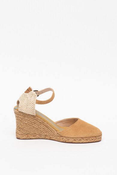 Pepe Jeans London Sandale wedge de piele intoarsa Wendy Bass Femei