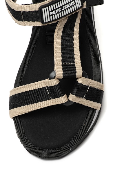 Pepe Jeans London Sandale din panza cu talpa wedge Fuji River Femei