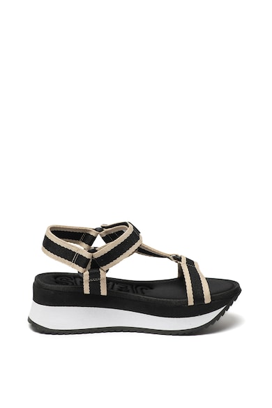 Pepe Jeans London Sandale din panza cu talpa wedge Fuji River Femei