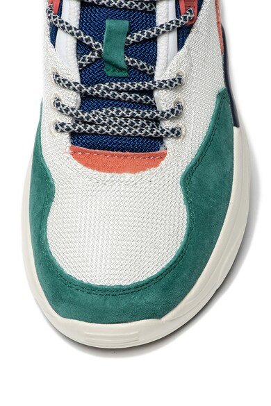 Pepe Jeans London Pantofi sport de piele intoarsa si plasa cu model colorblock Sinyu Femei