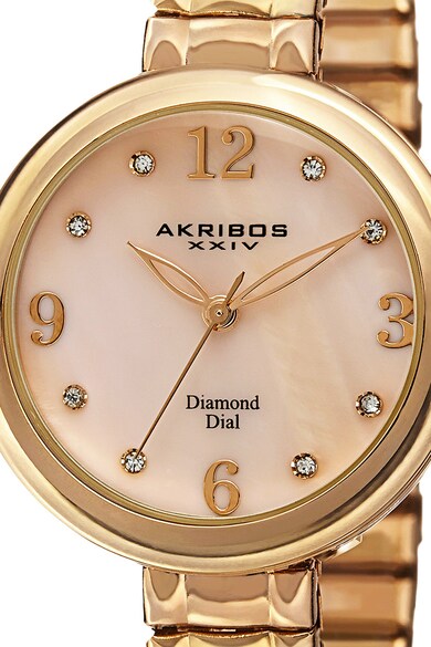 AKRIBOS XXIV Ceas analog decorat cu diamante Femei