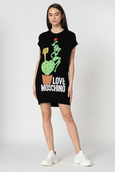 Love Moschino Rochie tip pulover cu imprimeu Femei