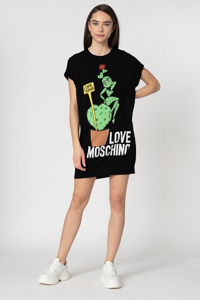 Love Moschino Rochie tip pulover cu imprimeu Femei