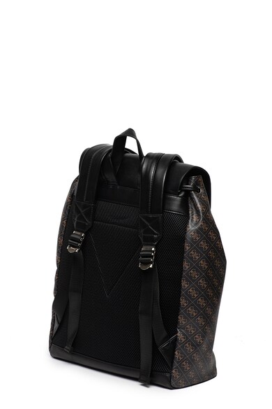 GUESS Rucsac de piele ecologica, cu model monograma Barbati