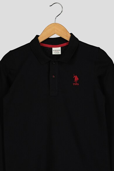 U.S. Polo Assn. Bluza polo cu aspect pique Baieti