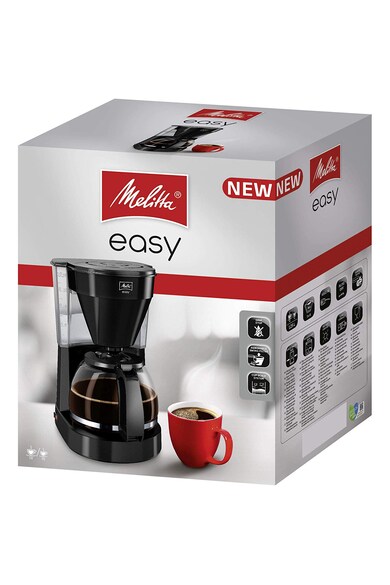 Melitta Cafetiera ® EASY II, 1000W, 1L, Cana sticla, Anti-picurare, Negru Femei