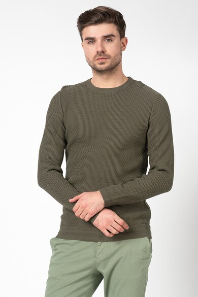 Selected Homme Pulover din bumbac organic cu aspect texturat Oliver Barbati