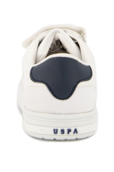 U.S. Polo Assn. Pantofi sport din piele ecologica, cu inchidere velcro Glock Baieti