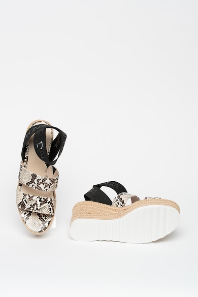 KENDALL + KYLIE Sandale tip espadrile cu talpa wedge si imprimeu cu aspect de piele de sarpe Prim Femei