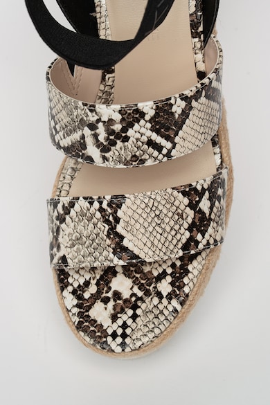 KENDALL + KYLIE Sandale tip espadrile cu talpa wedge si imprimeu cu aspect de piele de sarpe Prim Femei