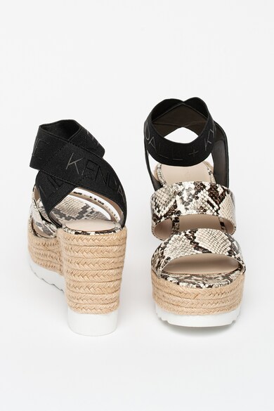 KENDALL + KYLIE Sandale tip espadrile cu talpa wedge si imprimeu cu aspect de piele de sarpe Prim Femei