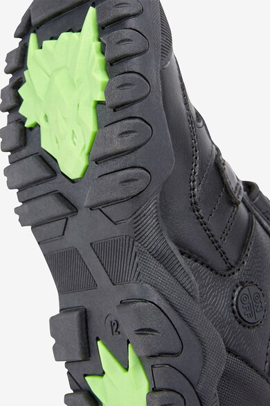 NEXT Pantofi sport de piele, cu velcro, insertii sintetice si LED-uri Baieti
