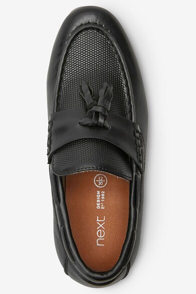NEXT Pantofi loafer de piele ecologica, cu canaf Baieti