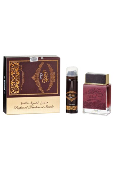 Ard Al Zaafaran Set  Oudi, Unisex: Apa de Parfum, 100 ml + Deodorant Spray, 50 ml Barbati