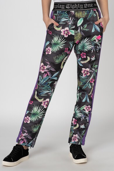 Replay Pantaloni sport cu imprimeu tropical Femei