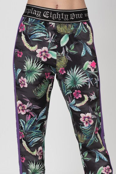 Replay Pantaloni sport cu imprimeu tropical Femei