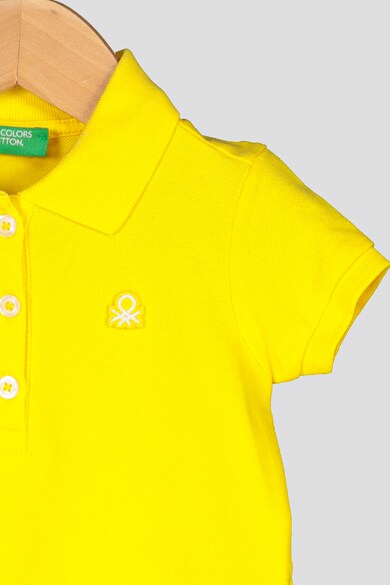 United Colors of Benetton Tricou polo cu aplicatie cu broderie logo Fete