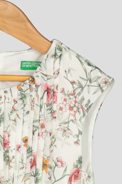 United Colors of Benetton Rochie plisata cu model floral Fete